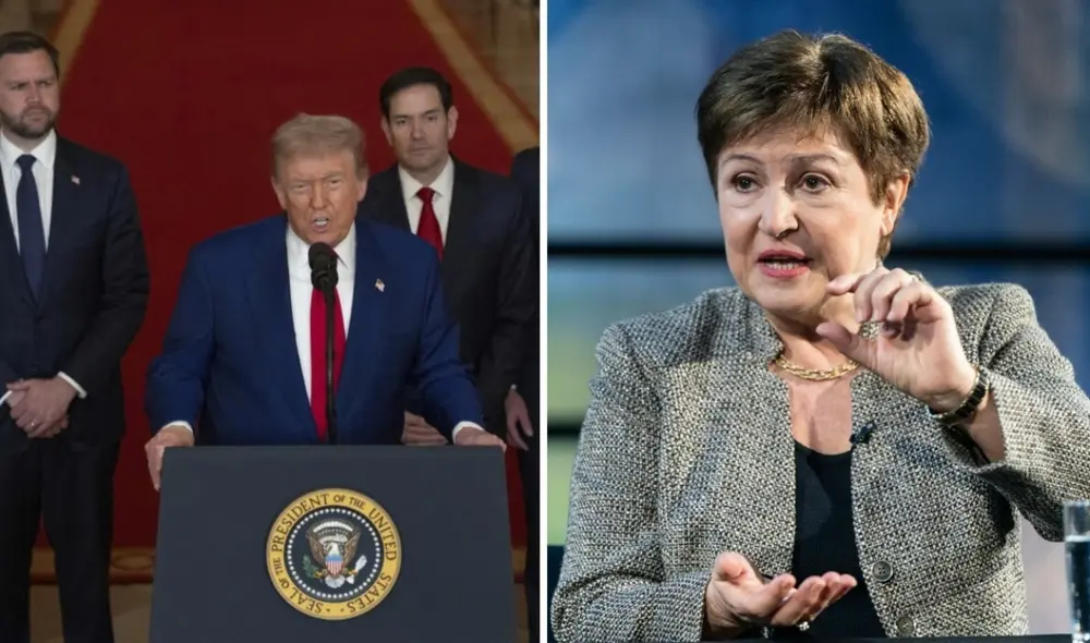 La directora gerente del FMI señaló que dicha entidad viene monitoreando el impacto de la escalada de la guerra en Medio Oriente sobre los suministros y los precios de la energía.  Foto: composición LR/captura/FMI