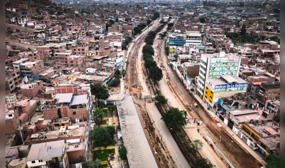 Obras en Av. Túpac Amaru avanzan al 40 %. Foto: MML.