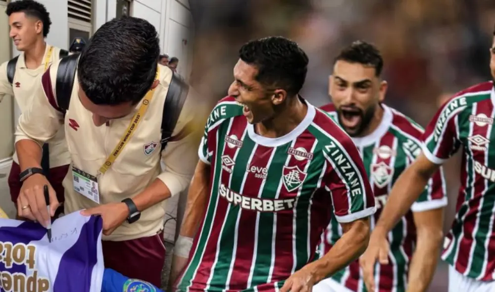 Kevin Serna firma autógrafos y deja emotivo mensaje para Alianza Lima. Foto: composición/ Lr ESPN