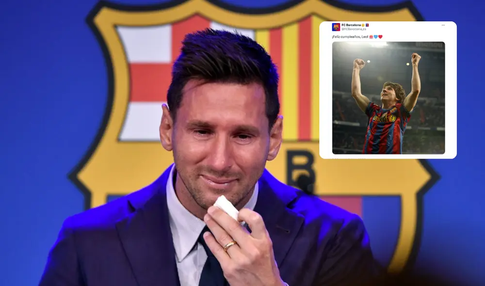 Messi recibe mensaje de cumpleaños del Barcelona. Foto: Composición LR/ Archivo GLR