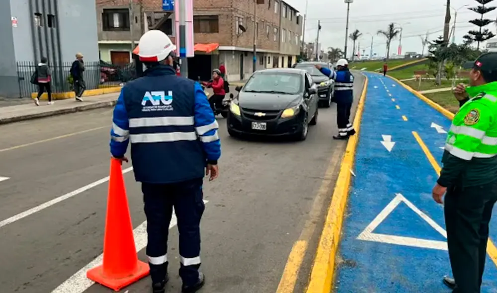 ATU ha implementado esta nueva medida a fin de agilizar el transito en la vía principal para acceder al nuevo Aeropuerto Jorge Chávez. Foto: ATU