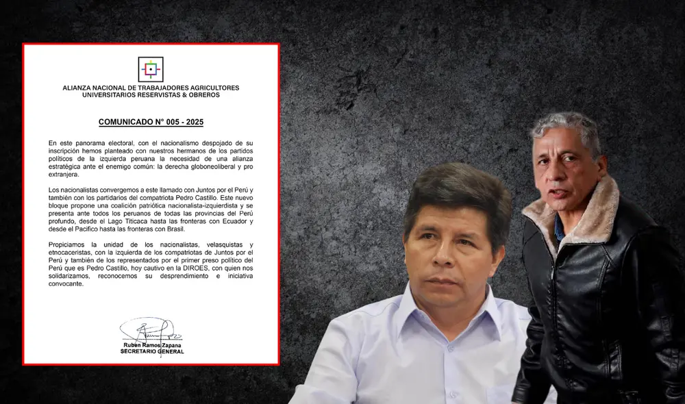 Antauro Humala confirmó alianza con JPP y Pedro Castillo. Foto: Composición/LR