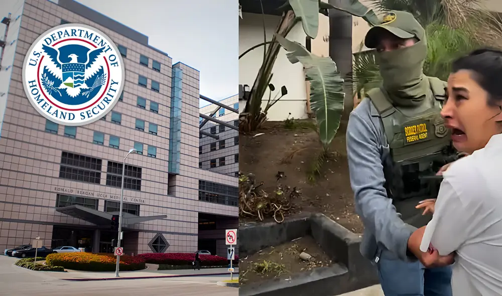 Una manifestación se dio en el Centro Médico Ronald Reagan UCLA, California, tras la escolta de ICE a una mujer iraní, con sospechas de una redada migratoria.