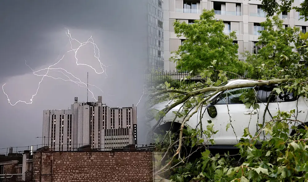 Tormenta histórica en Francia deja destrucción y miles sin electricidad en París. Tormenta histórica en Francia deja destrucción y miles sin electricidad en París.