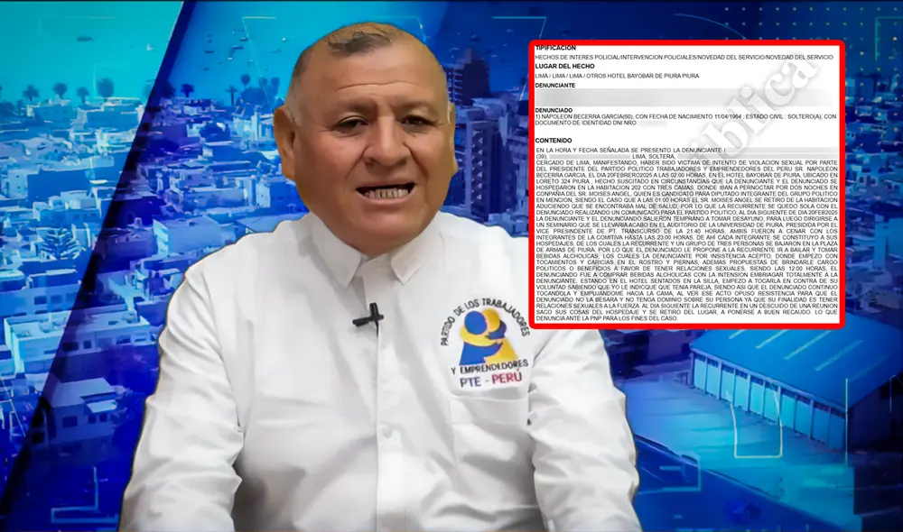 Precandidato del Partido de Trabajadores y Emprendedores fue denunciado por un presunto ataque sexual | Composición: Ariana Espinoza / Foto: LR.. Precandidato del Partido de Trabajadores y Emprendedores fue denunciado por un presunto ataque sexual | Composición: Ariana Espinoza / Foto: LR..