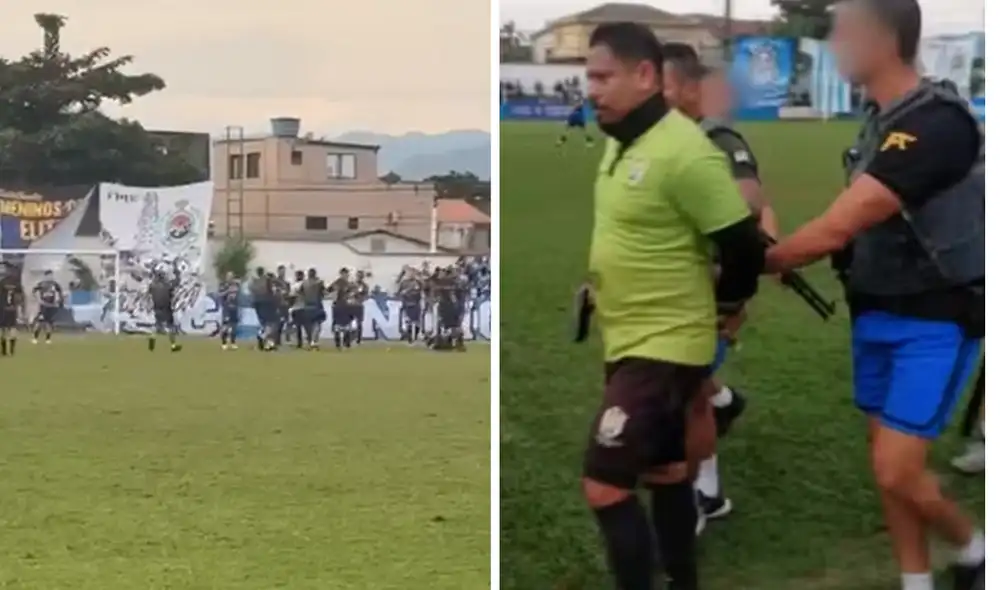 Arrestan a árbitro acusado de narcotráfico en pleno partido. Foto: Composición LR/ YouTube