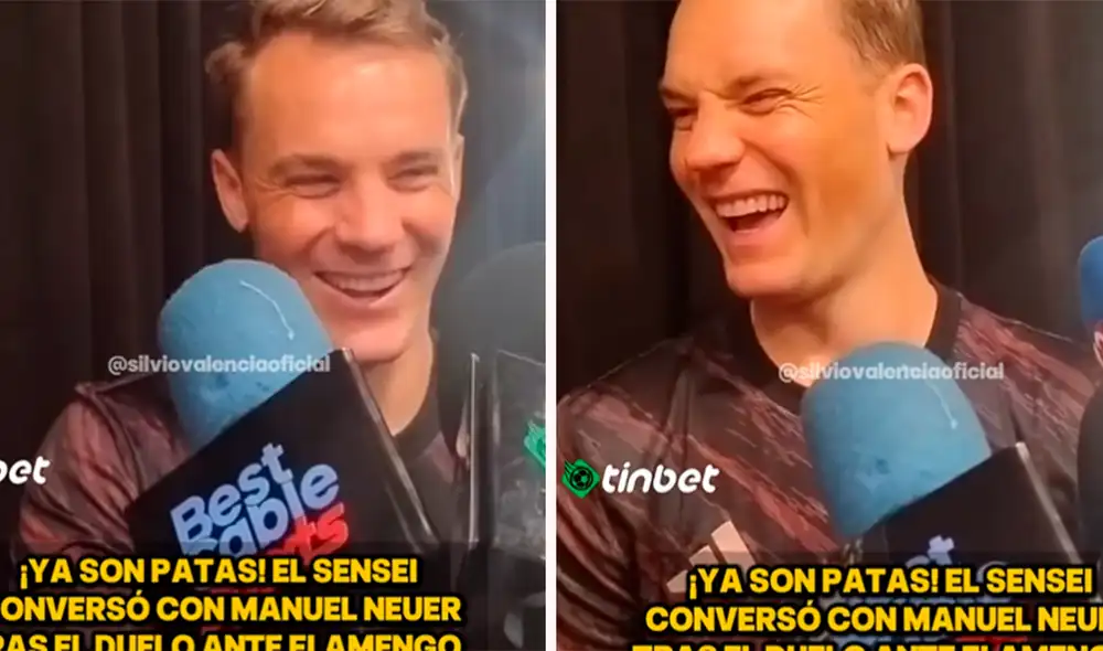 Manuel Neuer ya había tenido un encuentro con Silvio Valencia en el Mundial de Clubes 2025. Foto: composición LR/captura de Silvio Valencia