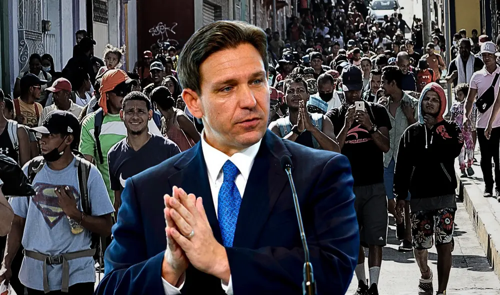DeSantis firmó un paquete legislativo que arremete contra los indocumentados en Florida. DeSantis firmó un paquete legislativo que arremete contra los indocumentados en Florida.