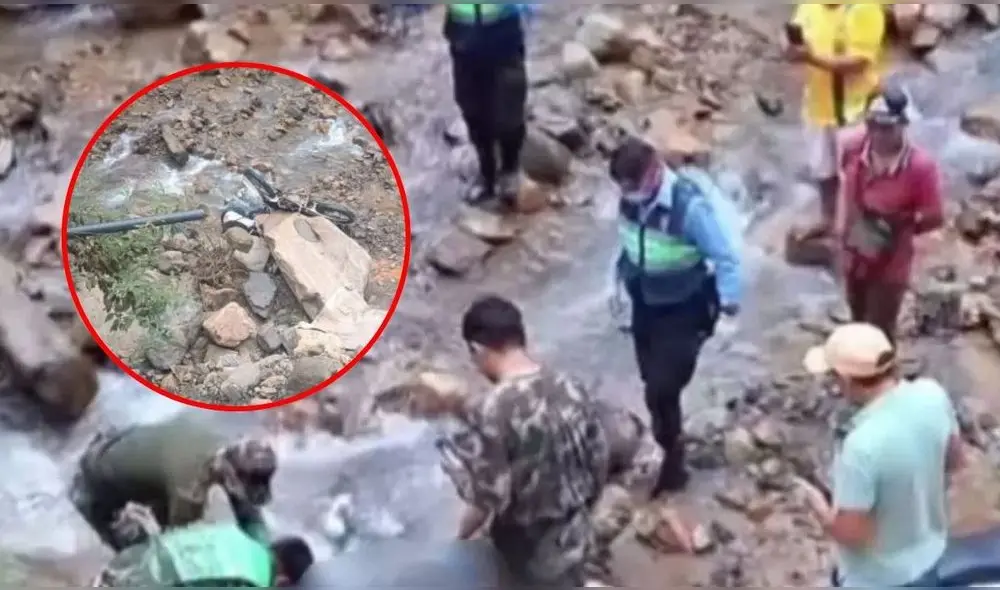 Restos fueron hallados en río cercano a ruta Kimbiri-Pichari. Foto: Composición LR