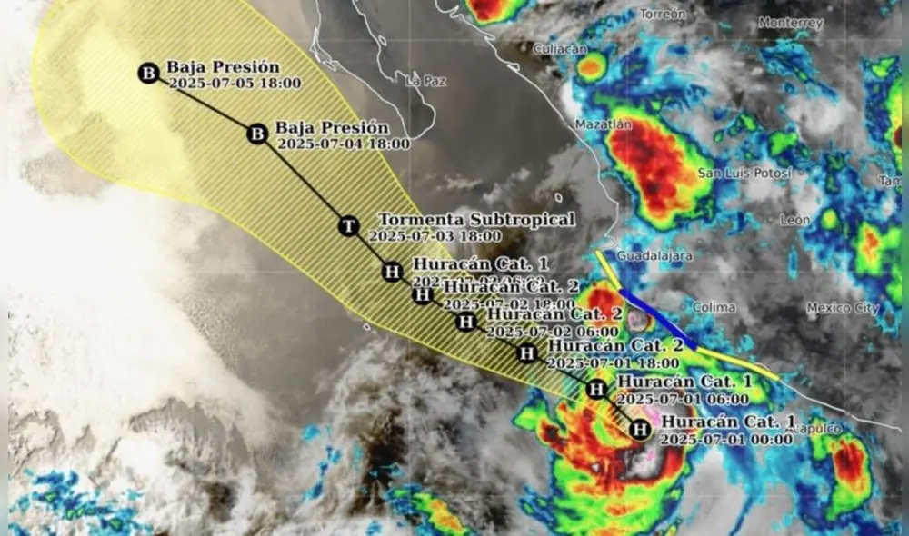 Flossie se fortalece a categoría 2 frente a México en las próximas horas.