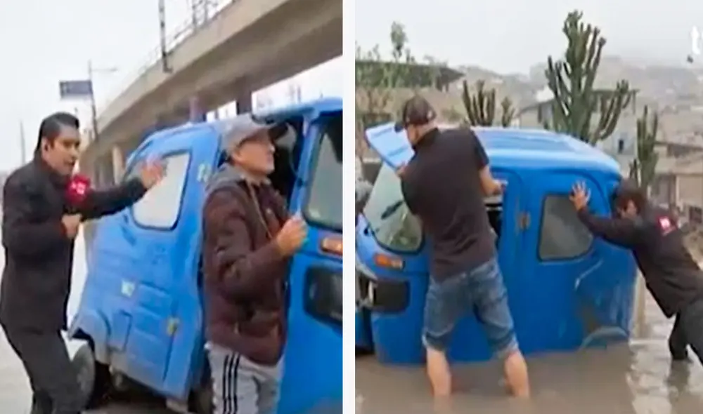 Las intensas lluvias generaron aniegos en diversos distritos de Lima Metropolitana como Villa El Salvador. Foto: composición LR/ TikTok/ TV Perú