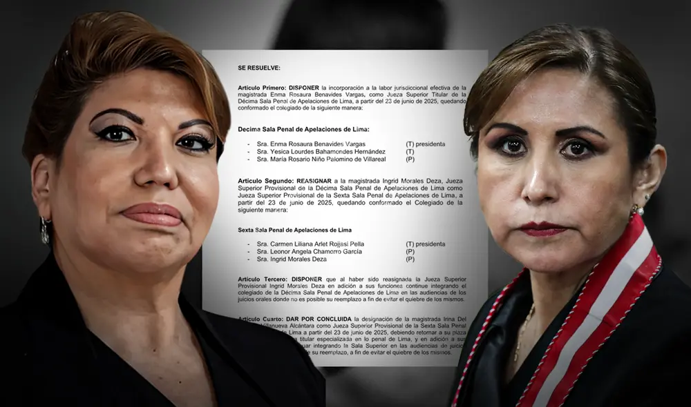 Enma Benavides se reincorporará como presidenta de presidenta de la Décima Sala Penal de Apelaciones de Lima. Foto: composición Jazmin Ceras/LR. Enma Benavides se reincorporará como presidenta de presidenta de la Décima Sala Penal de Apelaciones de Lima. Foto: composición Jazmin Ceras/LR.