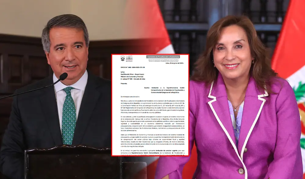 Juan Burgos pide presencia de ministro de Economía en el Congreso para explicar aumento de sueldo de presidenta. Foto: composición LR Juan Burgos pide presencia de ministro de Economía en el Congreso para explicar aumento de sueldo de presidenta. Foto: composición LR