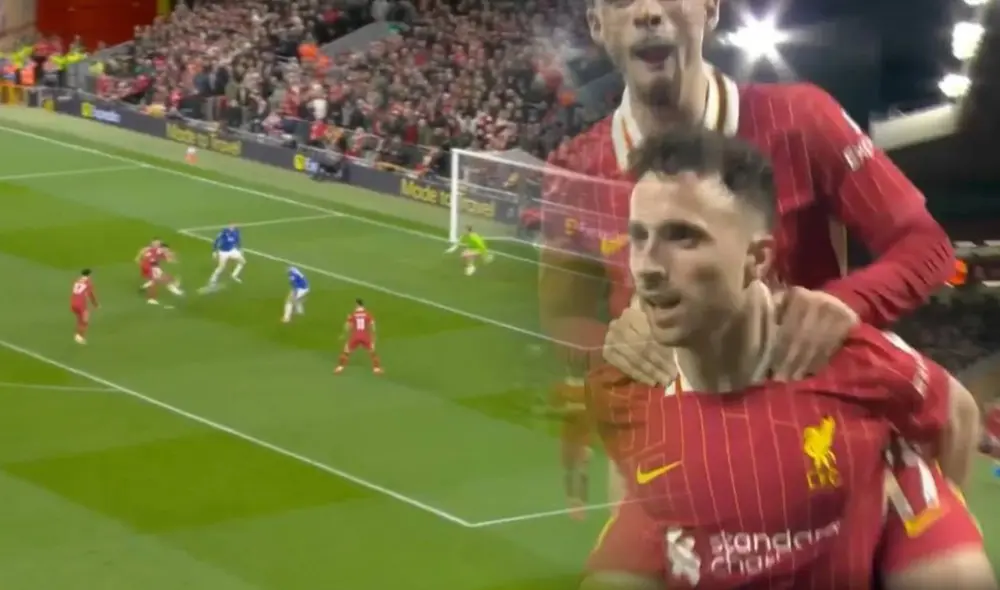 Diogo Jota se sacó a 3 jugadores y metió un golazo en el cierre de la Premier League. Foto: composición Lr/ESPN
