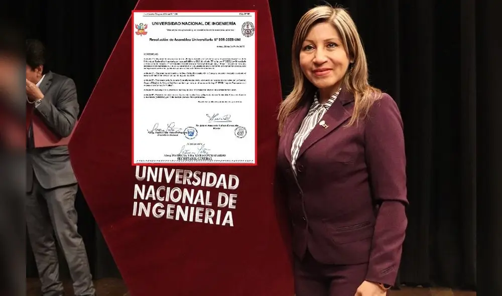 Asamblea Universitaria de la UNI declaró vacancia de Shirley Chilet Cama.