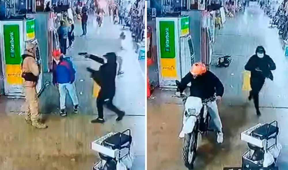 El asalto fue registrado por las cámaras de seguridad dentro del centro comercial en la av. Argentina. Foto: Composición LR/Marcia Chahua El asalto fue registrado por las cámaras de seguridad dentro del centro comercial en la av. Argentina. Foto: Composición LR/Marcia Chahua