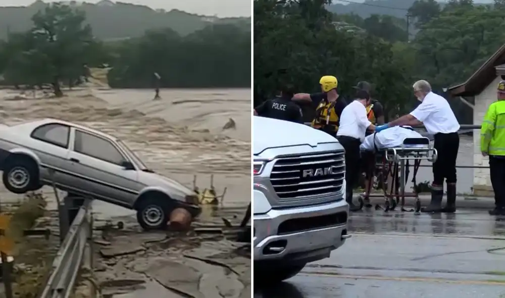 Ya hay 50 muertos y 20 niñas desaparecidas en el condado de Kerr, Texas, tras las inundaciones. El río Guadalupe se desbordó debido a fuertes lluvias.