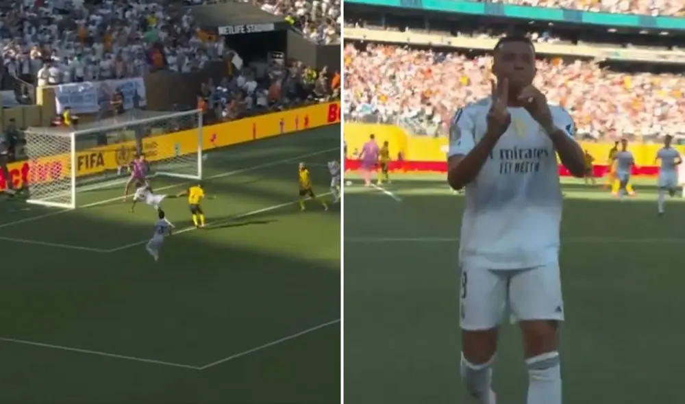 Mbappé anotó su primer gol en el Mundial de Clubes 2025. Foto: composición LR/captura de DSports Mbappé anotó su primer gol en el Mundial de Clubes 2025. Foto: composición LR/captura de DSports