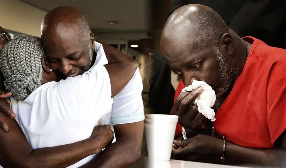 Sidney Holmes fue condenado en 1988 a 400 años de prisión por un robo a mano armada. Sidney Holmes fue condenado en 1988 a 400 años de prisión por un robo a mano armada.