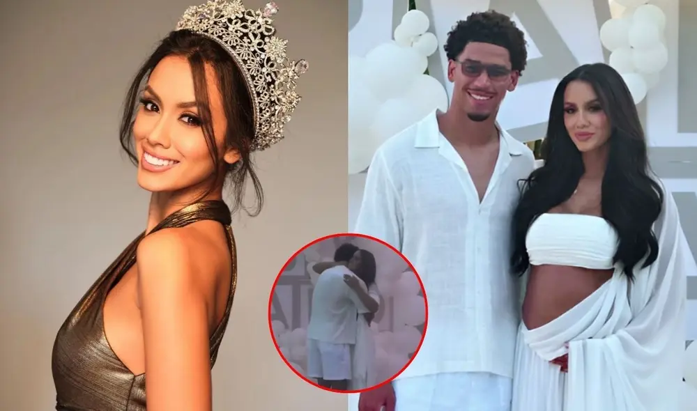 Camila Escribens y su prometido Allen Lazard. Foto: Composición LR/difusión