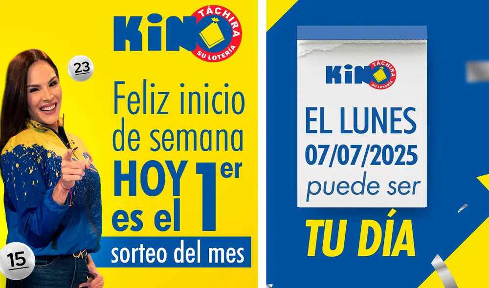 El Kino Táchira de hoy regala un premio mayor de 19.231.000 bolívares. Foto: composición LR/Kino Táchira