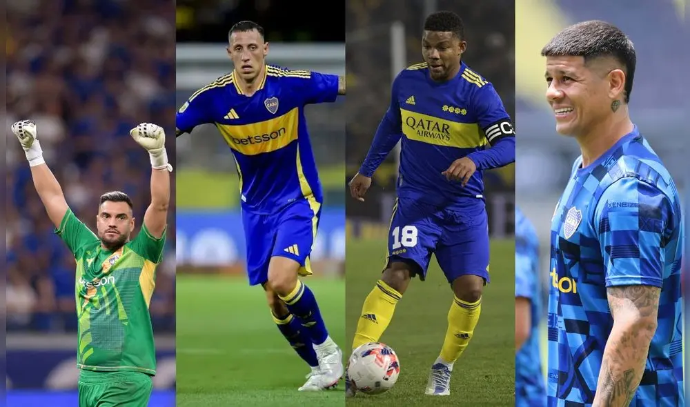 Boca mantiene a Rojo, Romero, Fabra y Lema en el plantel mientras espera ofertas para negociar sus salidas. Foto: Composición LR/ AFP