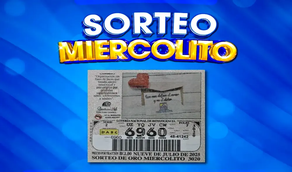 El Sorteo Miercolito de hoy regala 10.000 balboas como premio mayor. Foto: LNB
