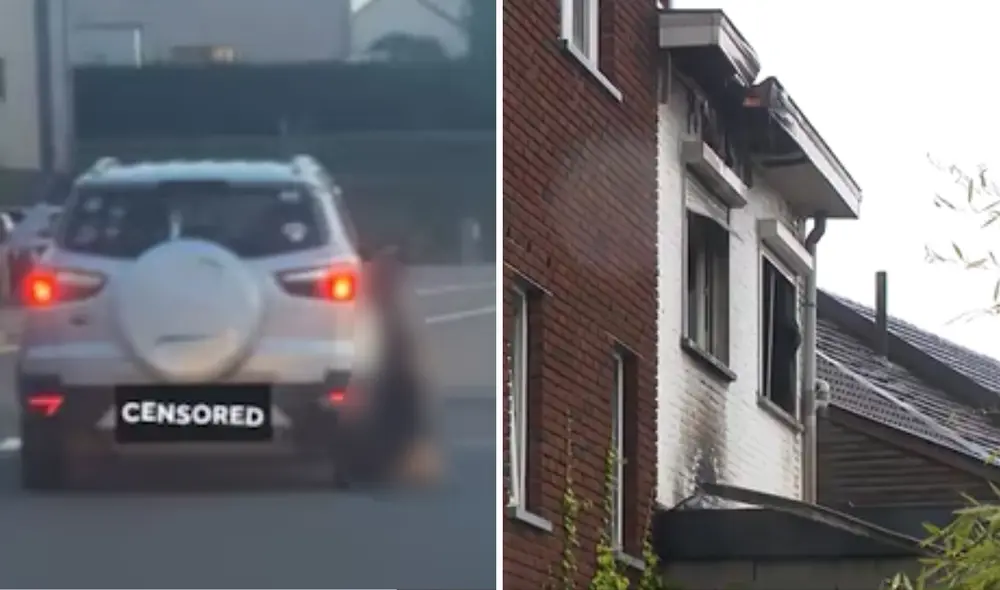 En medio de la indignación, la casa del acusado fue incendiada intencionalmente. El alcalde de Oupeye pide calma y respeto por el proceso judicial. Foto: composición LR/RTLinfo