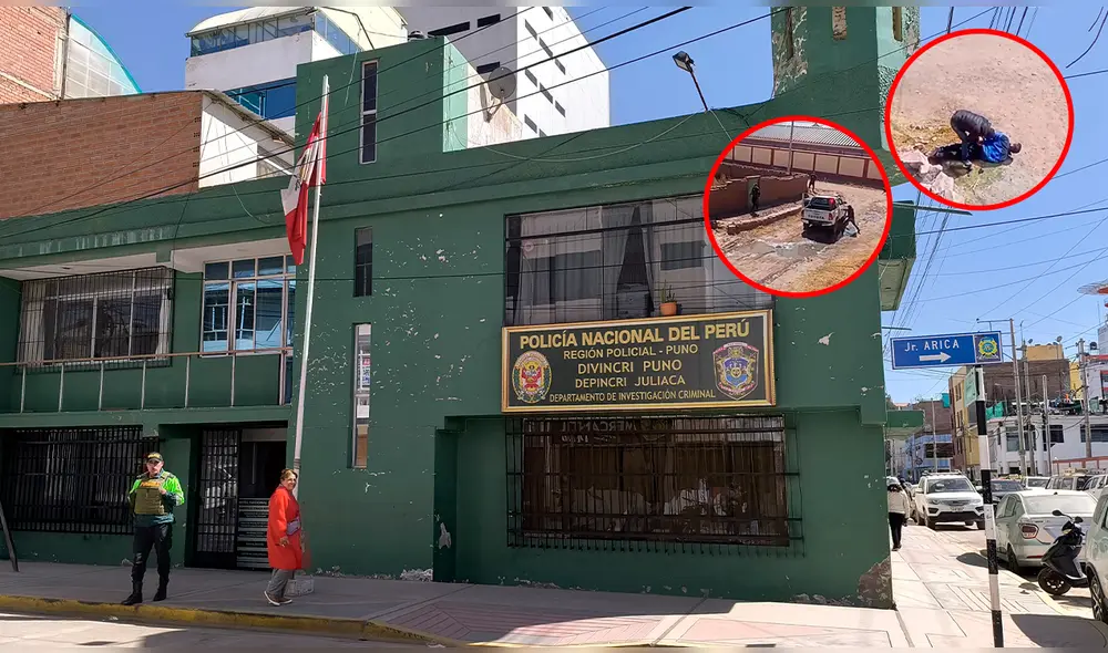 Los agentes detenidos permanecen en la Depincri de Juliaca mientras duren las investigaciones. Foto: Composición LR /Cinthia Álvarez, La República