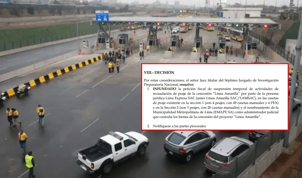 Línea Amarilla continuará a cargo del cobro de peajes en Lima tras la decisión del Poder Judicial. Foto: Composición/LR