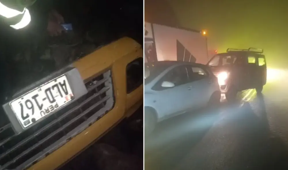 Miniván cae a un abismo en medio de densa neblina