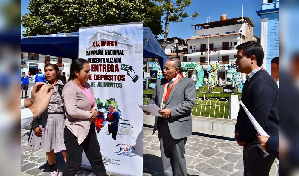 Entrega por parte de la Corte de Cajamarca. Fuente: Difusión Entrega por parte de la Corte de Cajamarca. Fuente: Difusión