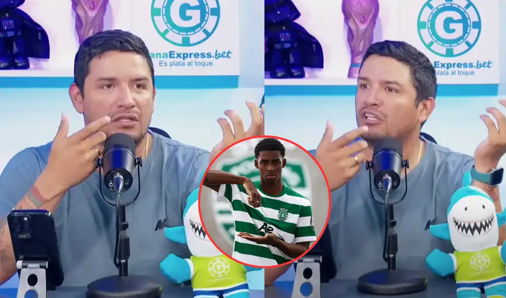 Reimond Manco cuestionó que Alianza Lima no hubiera aprovechado el potencial de Víctor Guzmán y lo hubiera traspasado al Sporting de Lisboa. Foto: Composición LR/ ESPN/ YouTube de DENGANCHE