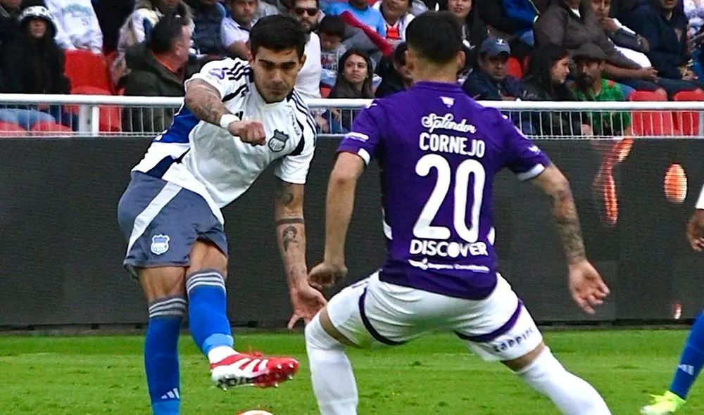 Alfonso Barco y Christian Cueva estaban invictos en la LigaPro de Ecuador con el Bombillo. Foto: Club Sport Emelec