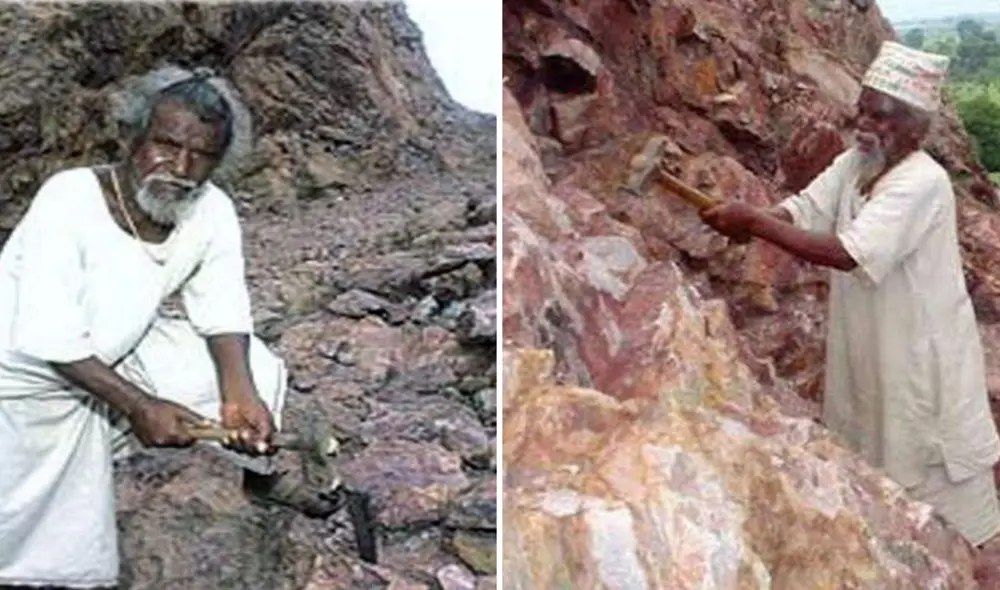 Dashrath Manjhi pasó 22 años tallando una montaña y logró abrir un camino.