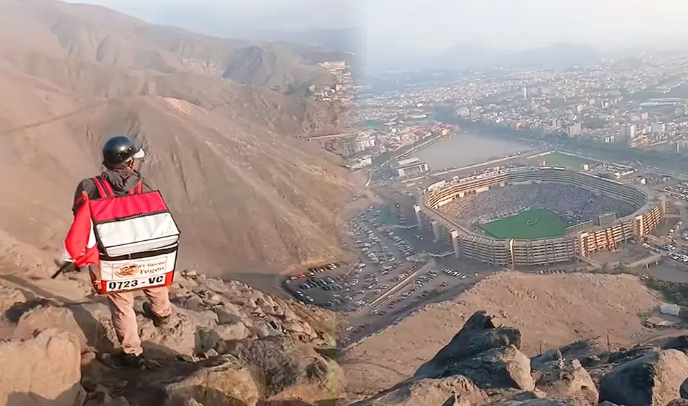 Un repartidor sorprendió al subir un cerro para entregar un pedido, mientras disfrutaba del partido desde lo alto, captando la atención en TikTok por su curiosa hazaña.