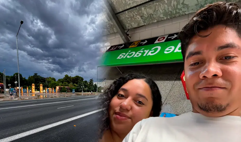 Una usuaria latina sufrió un contratiempo en sus vacaciones por el paso de la DANA en Barcelona. Foto: composición LR/TikTok