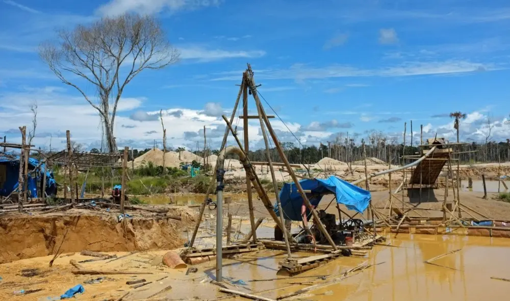 Según Dina Boluarte, la minera ilegal devastó más de 19 millones de hectáreas en el país. Foto: Andina Según Dina Boluarte, la minera ilegal devastó más de 19 millones de hectáreas en el país. Foto: Andina