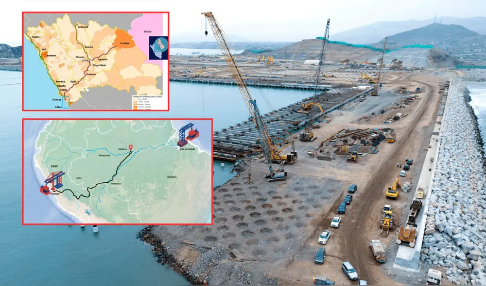 Chancay enfrenta el riesgo de ser una “isla de inversión” sin la infraestructura necesaria para operar eficientemente. Foto: composición LR