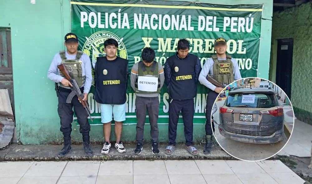 Sujetos quedaron detenidos en la comisaría distrital de San Pedro de Putina Punco.