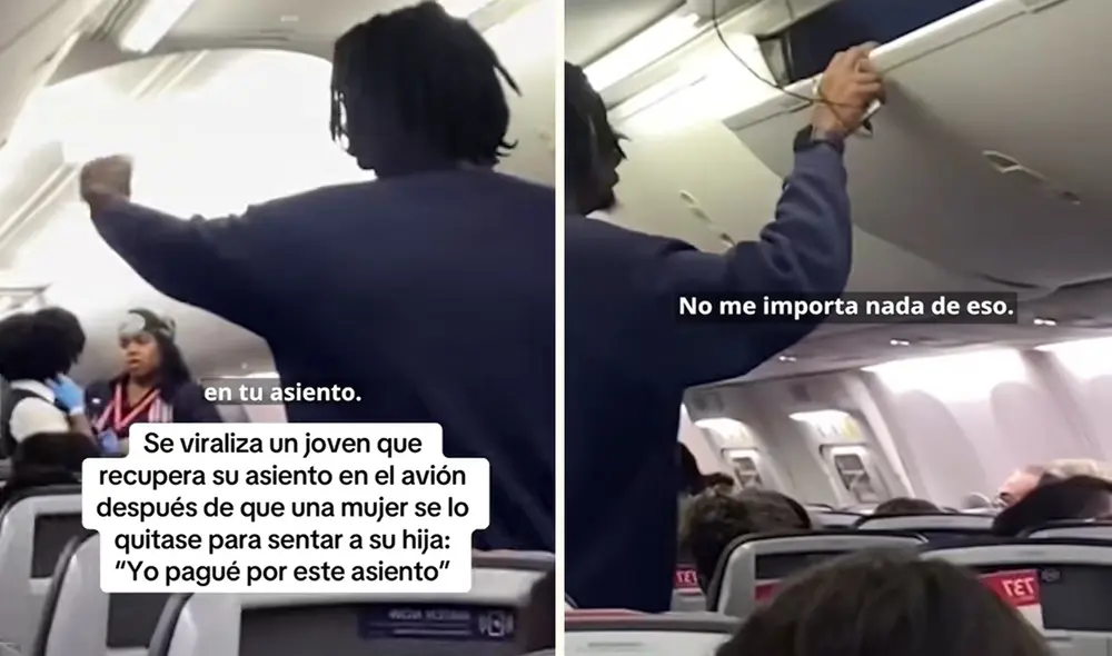 “Quédate en tu pasillo y en tu asiento”, fue la contundente respuesta del joven. “Quédate en tu pasillo y en tu asiento”, fue la contundente respuesta del joven.