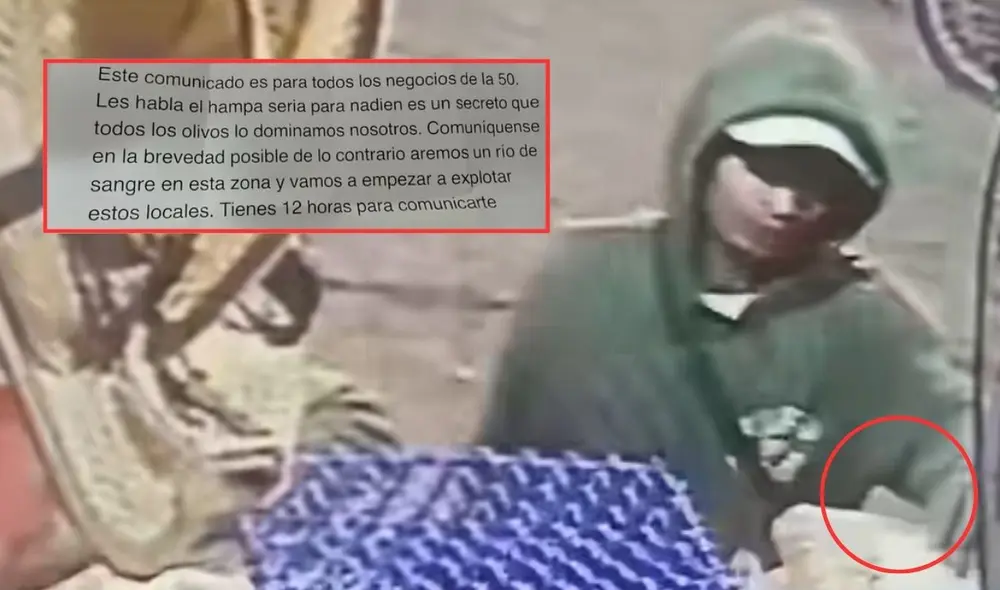 El extorsionador ha sido captado por cámaras y hasta el momento sigue tratando de ser identificado.
