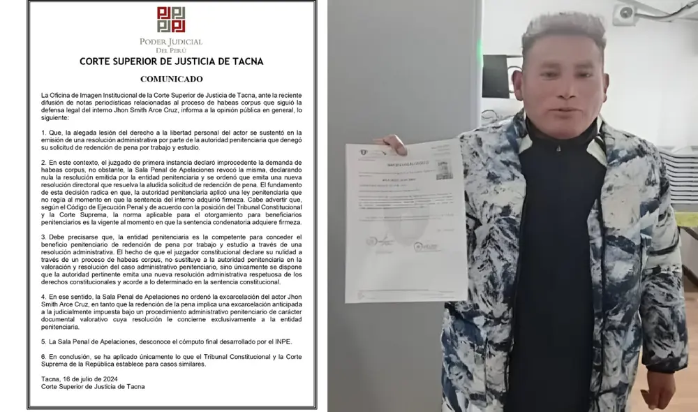 Poder Judicial niega haber ordenado liberación de Jhon Cruz, presunto líder de Los Pulpos