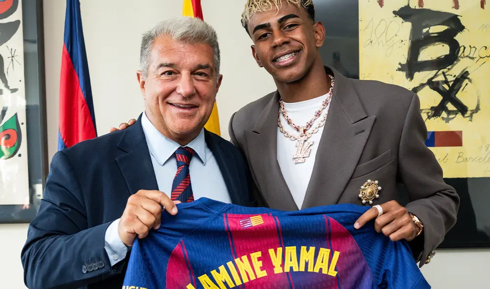 Lamine Yamal renovó hasta 2031 con el Barcelona. Foto: FC Barcelona