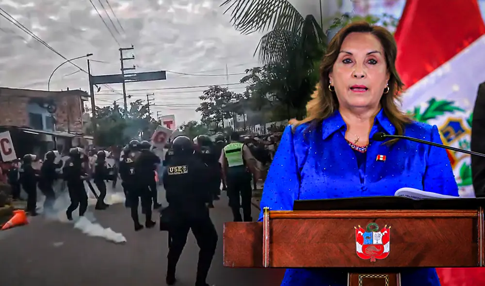 Dina Boluarte le echa la culpa a políticos sobre manifestaciones. Foto: composición LR