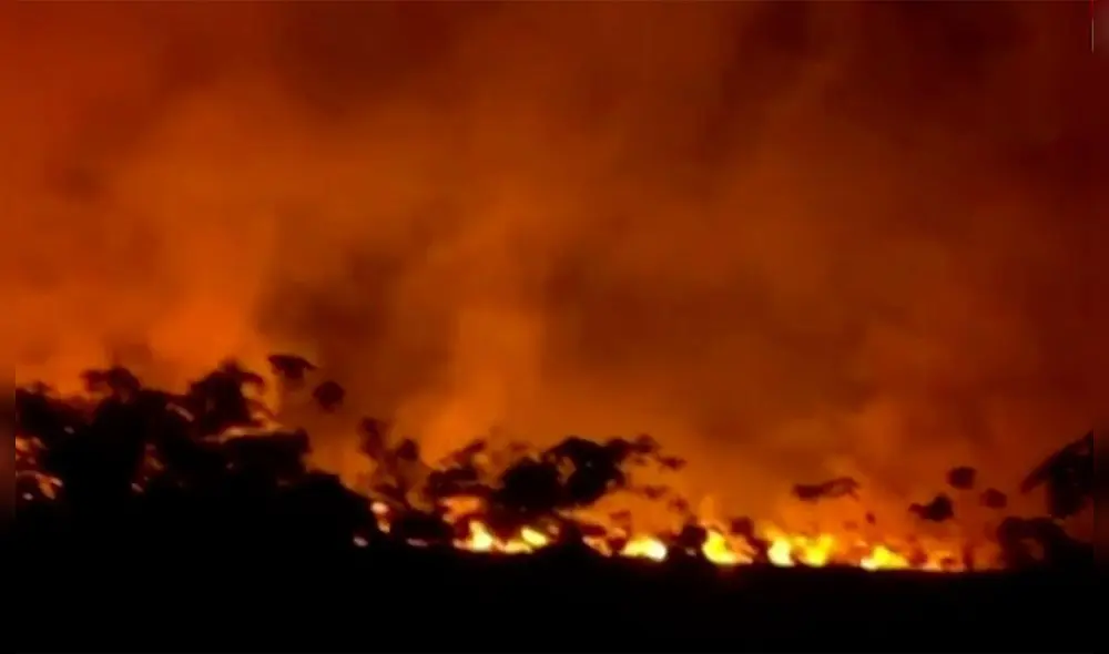Se registra fuerte incendio en Manantay, Pucallpa. Foto: Canal N