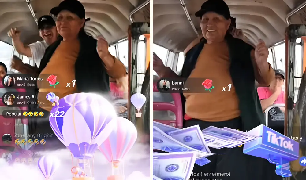 Adulta mayor sorprendió al sumarse al desafío y recibió su premio por Yape.