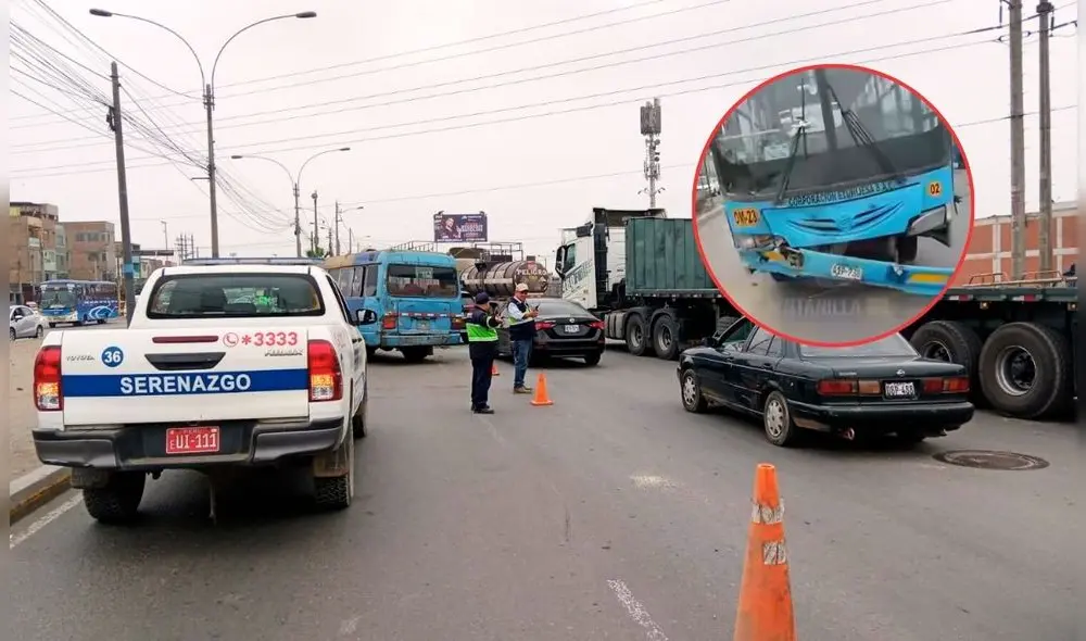 Múltiple choque en Gambetta afecta el tránsito de usuarios que se dirigen a Lima desde Ventanilla.