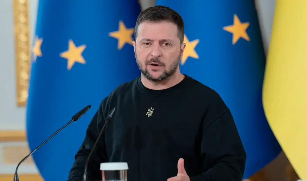 Volodimir Zelenski felicita sanciones de la Unión Europea contra Rusia. Volodimir Zelenski felicita sanciones de la Unión Europea contra Rusia.