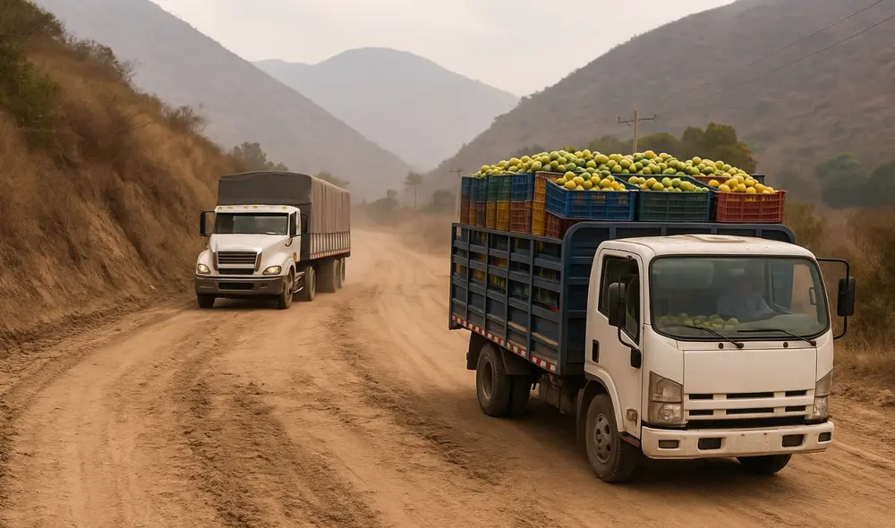 Cientos de productos agroindustriales aún deben salir por caminos de tierra. La red vial vecinal, la más extensa del país, tiene más de 116.000 kilómetros sin pavimentar, lo que encarece los costos logísticos.